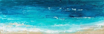 Llegar al paisaje marino abstracto de la costa Pinturas al óleo